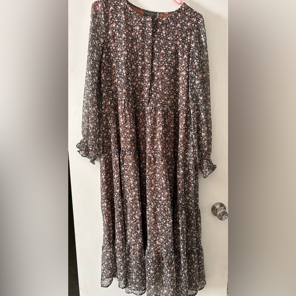 Navy floral dress